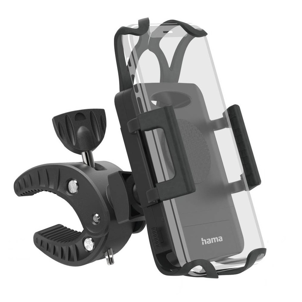 Hama Smartphonehouder fiets 50-90mm 360ø roteerbaar Telefoonhouder Zwart | Hama