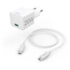 Hama Snellader met oplaadkabel USB-C mini-oplader PD 20 W 1 m Oplader Wit | Hama