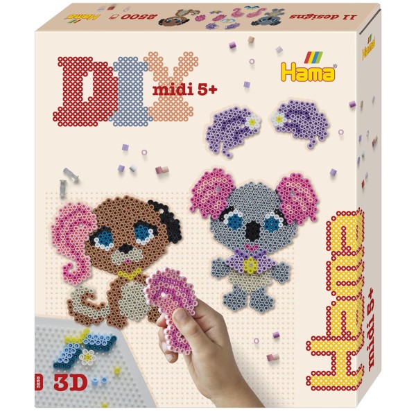 Hama Strijkkralen 2500 Stuks 3d Dieren Salon | Hama