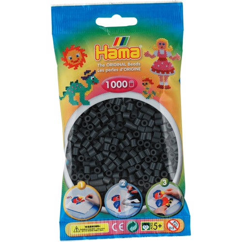 Hama Strijkkralen donkergrijs 1000 stuks (071) | Hama