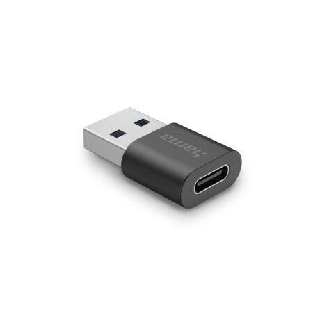 Hama USB Adapter USB-A Plug - USB-C Socket USB 3.2 Gen2 10 Gbit/s Oplader Zwart | Hama