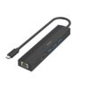Hama USB-C Hub Multiport 6 Ports 3 x USB-A USB-C HDMI LAN/Ethernet USB Hub Zwart | Hama