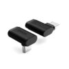 Hama USB-C-hoekadapter 90° USB 3.2 Gen2 10 Gbit/s 5A 240W set van 2 Desktop accessoire Zwart | Hama