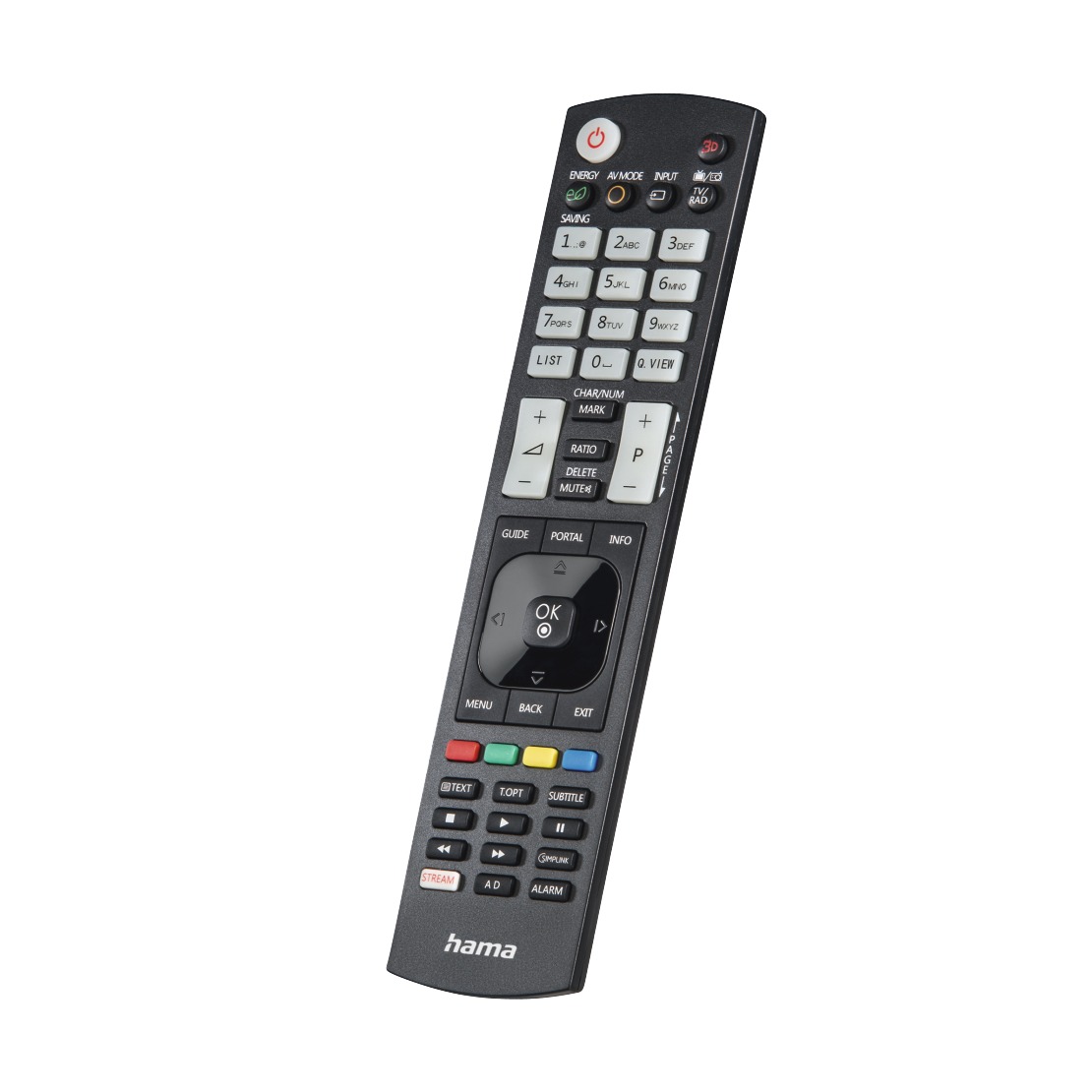 Hama Universal Remote Control voor LG TVs IR Teachable Illuminating Buttons Afstandsbediening Zwart | Hama