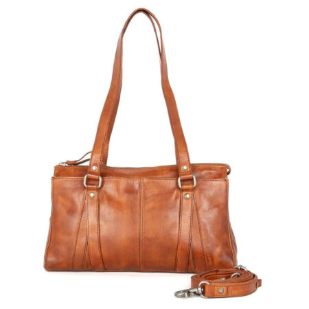 Handtas leer Christabelle Brandy | Spikes & Sparrow
