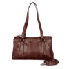 Handtas leer Christabelle Dk bruin | Spikes & Sparrow