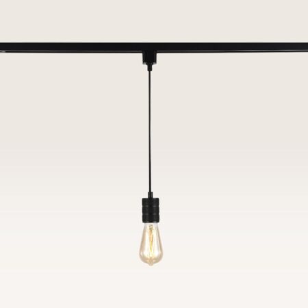 Hangspot Avaro nero - E27-fitting - Ontworpen voor 1-fase railsysteem - Zwart - Railspot - IP20 voor binnen | LUSENZ