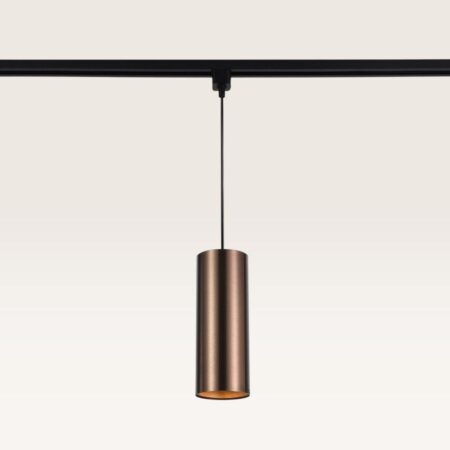 Hangspot Belano bronzo scuro l - GU10-fitting - Ontworpen voor 1-fase railsysteem - Brons - Railspot - IP20 voor binnen | LUSENZ