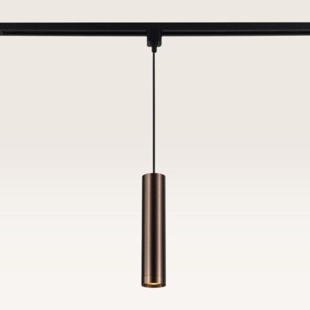 Hangspot Belano bronzo scuro m - GU10-fitting - Ontworpen voor 1-fase railsysteem - Brons - Railspot - IP20 voor binnen | LUSENZ