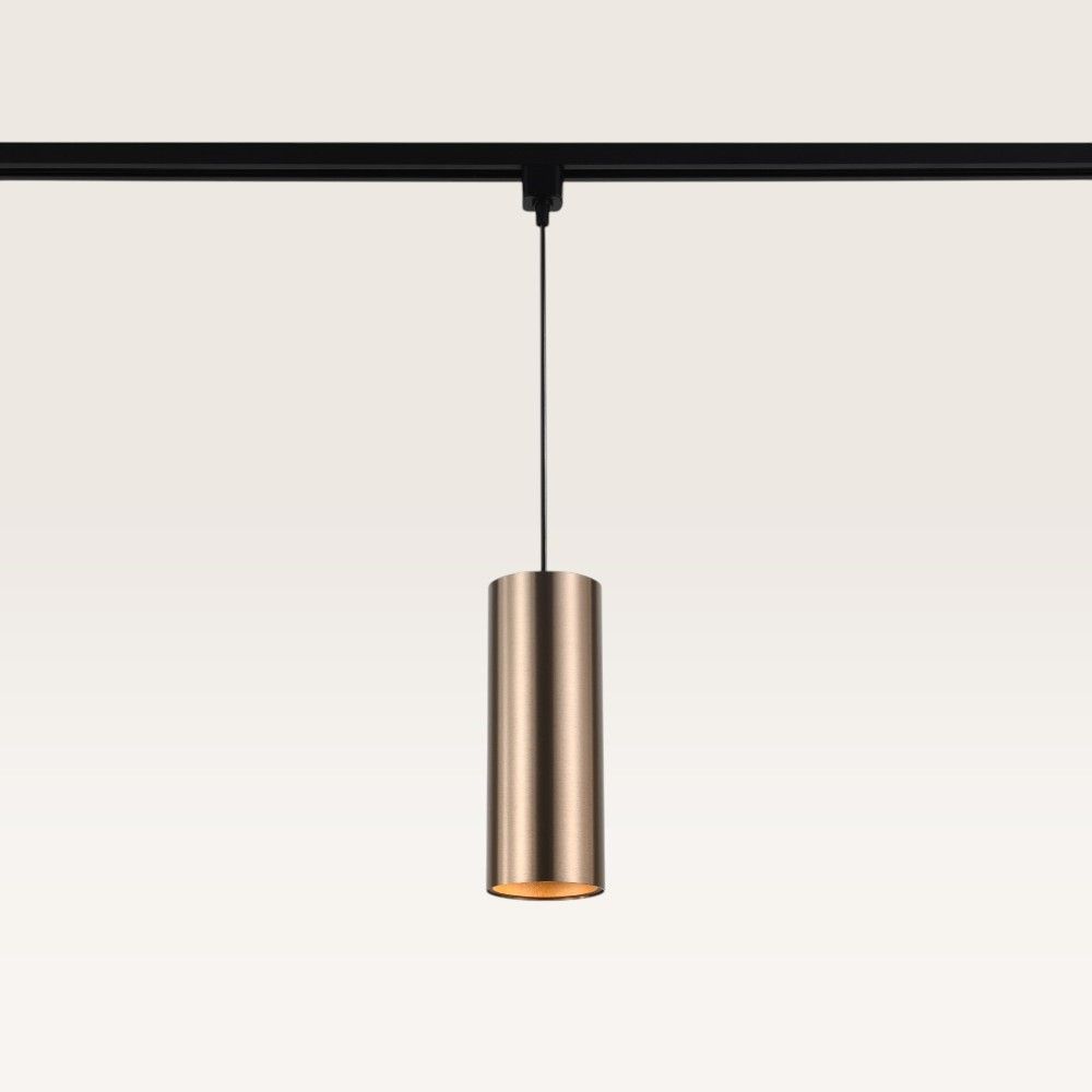 Hangspot Belano caramello l - GU10-fitting - Ontworpen voor 1-fase railsysteem - Bruin - Railspot - IP20 voor binnen | LUSENZ