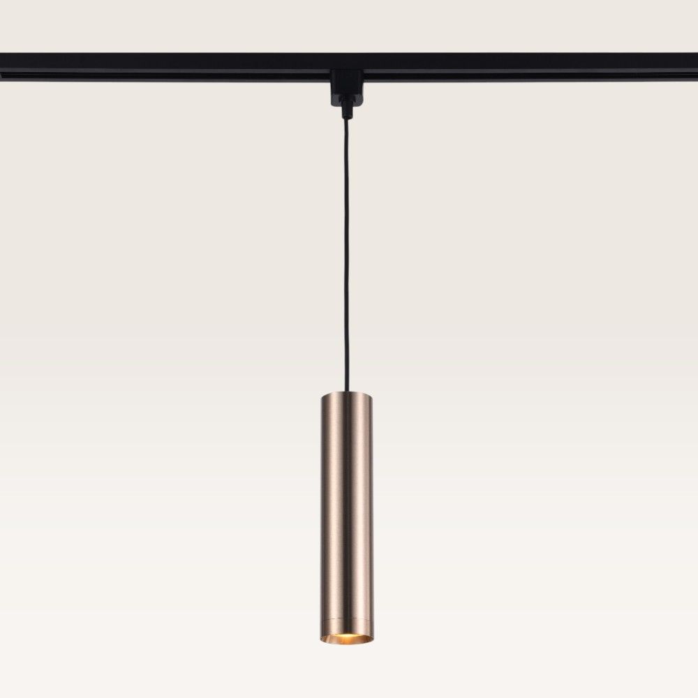 Hangspot Belano caramello m - GU10-fitting - Ontworpen voor 1-fase railsysteem - Bruin - Railspot - IP20 voor binnen | LUSENZ