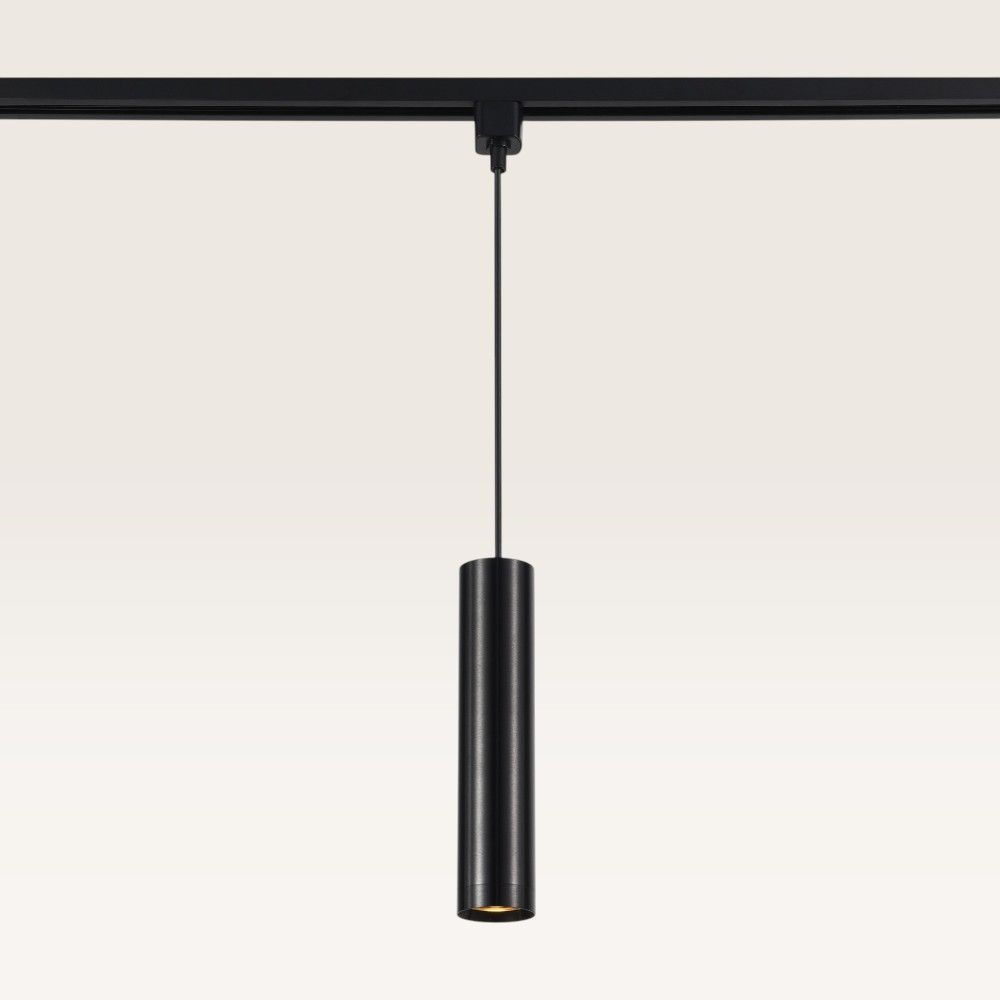 Hangspot Belano notte nera m - GU10-fitting - Ontworpen voor 1-fase railsysteem - Zwart - Railspot - IP20 voor binnen | LUSENZ