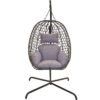 Hangstoel Rattan Donkergrijs |