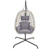 Hangstoel Rattan Lichtgrijs |