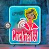 Happy Hour Cocktails Neon Verlichting 50 x 60 cm - Multicolor | Real Neon Art