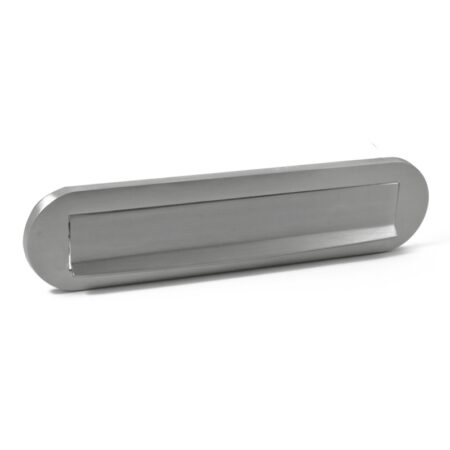 Hardbrass Briefplaat Ronald - chroom mat | Hardbrass