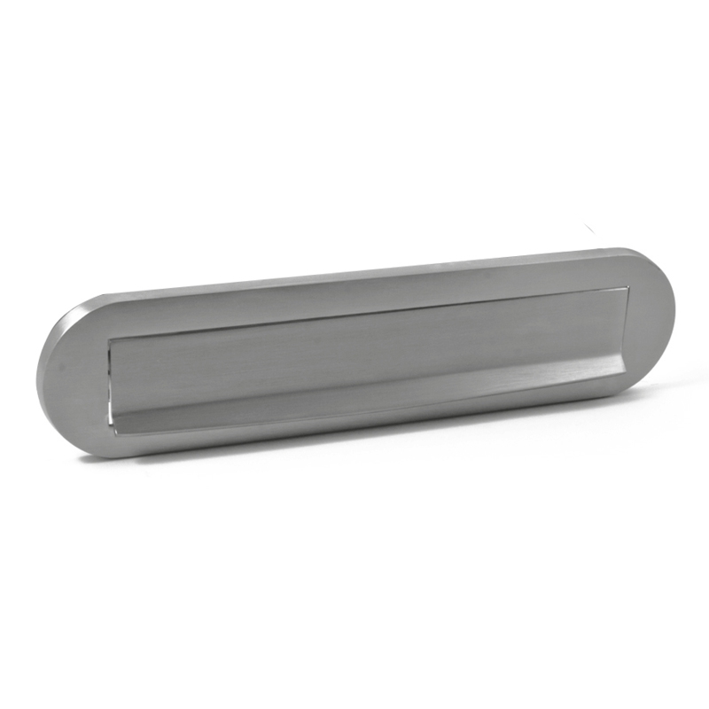 Hardbrass Briefplaat Ronald - chroom mat | Hardbrass