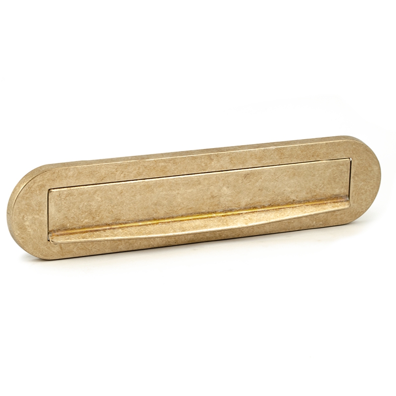 Hardbrass Briefplaat Ronald - messing getrommeld | Hardbrass