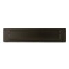 Hardbrass Briefplaat rechthoek 340x76mm - PUURzwart | Hardbrass