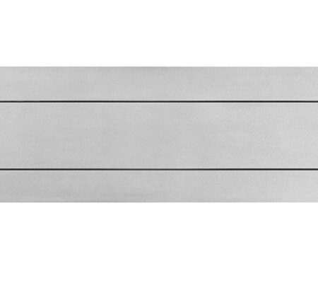 Hardbrass Briefplaat rechthoek geveerd 300x80mm - RVS | Hardbrass