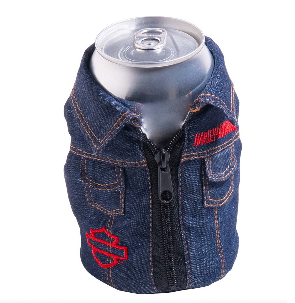 Harley-Davidson 1970s Psychedelic Denim Blikjes Koeler | Harley-Davidson