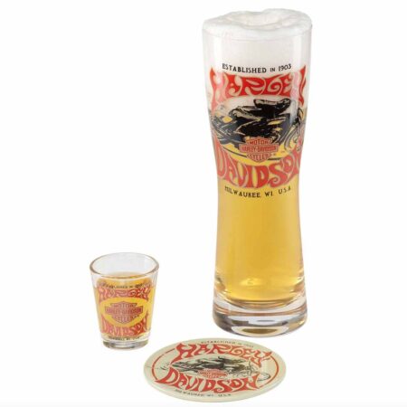 Harley-Davidson 1970s Racer Pilsner & Shot Glazen Cadeau Set | Harley-Davidson