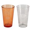 Harley-Davidson Bar & Shield Flames Pintglas Set - 16 oz. Oranje & Doorzichtig | Harley-Davidson