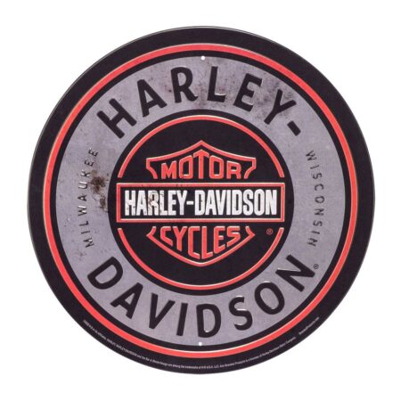 Harley-Davidson Bar & Shield Tinnen Bord Met Reliëf - 30 cm ø | 13% korting | Harley-Davidson