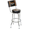 Harley-Davidson Barkruk met Rugleuning - Oil Can Design - Stoere Barstoel voor Mancave & Thuisbar | Harley-Davidson