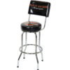 Harley-Davidson Barkruk met Rugleuning - Stoere Retro Barstoel voor Mancave & Thuisbar | Harley-Davidson