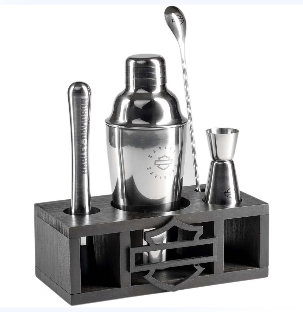 Harley-Davidson Cocktail Tool Set - Open Bar & Shield - Premium Baraccessoire | Harley-Davidson