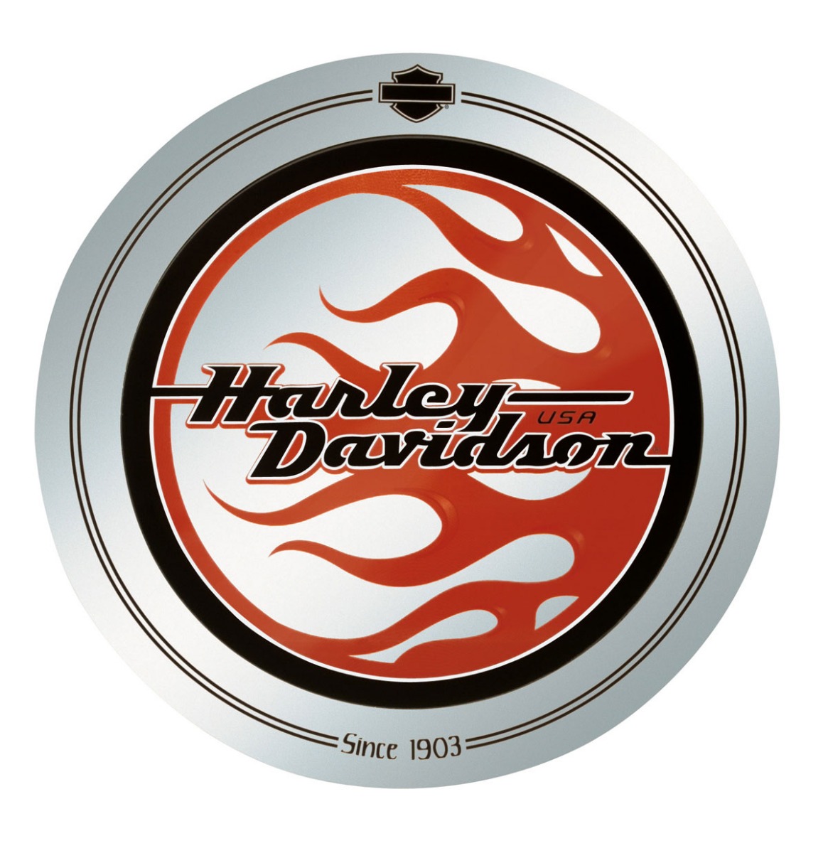 Harley-Davidson Crescent Flames Circle Spiegel LAATSTE STUKS | Harley-Davidson