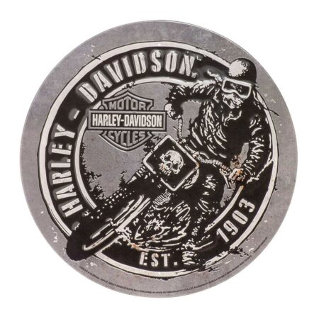 Harley-Davidson Dirt Track Racer Tinnen Bord Met Reliëf - 30 cm ø LAATSTE STUKS | 18% korting | Harley-Davidson