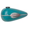 Harley-Davidson Distressed Scale Model Benzinetank Metalen Wand Decor Blauw Turquoise HDL-15521 LAATSTE STUKS | 21% korting | Harley-Davidson
