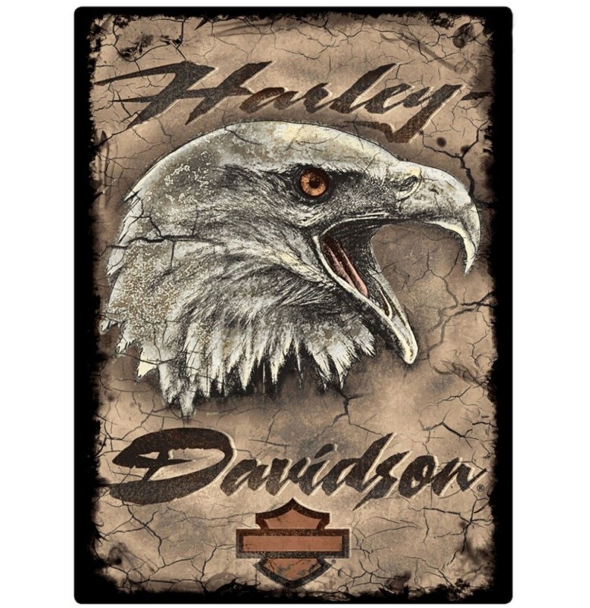 Harley-Davidson Eagle 2 Metalen Bord Met Reliëf LAATSTE STUKS | Harley-Davidson