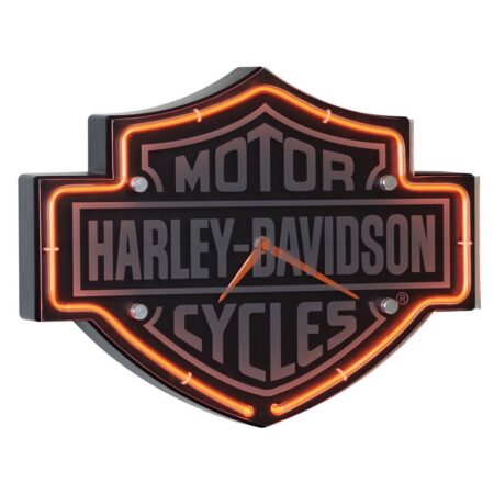 Harley Davidson Etched Bar & Shield Neon klok 220V | Harley-Davidson