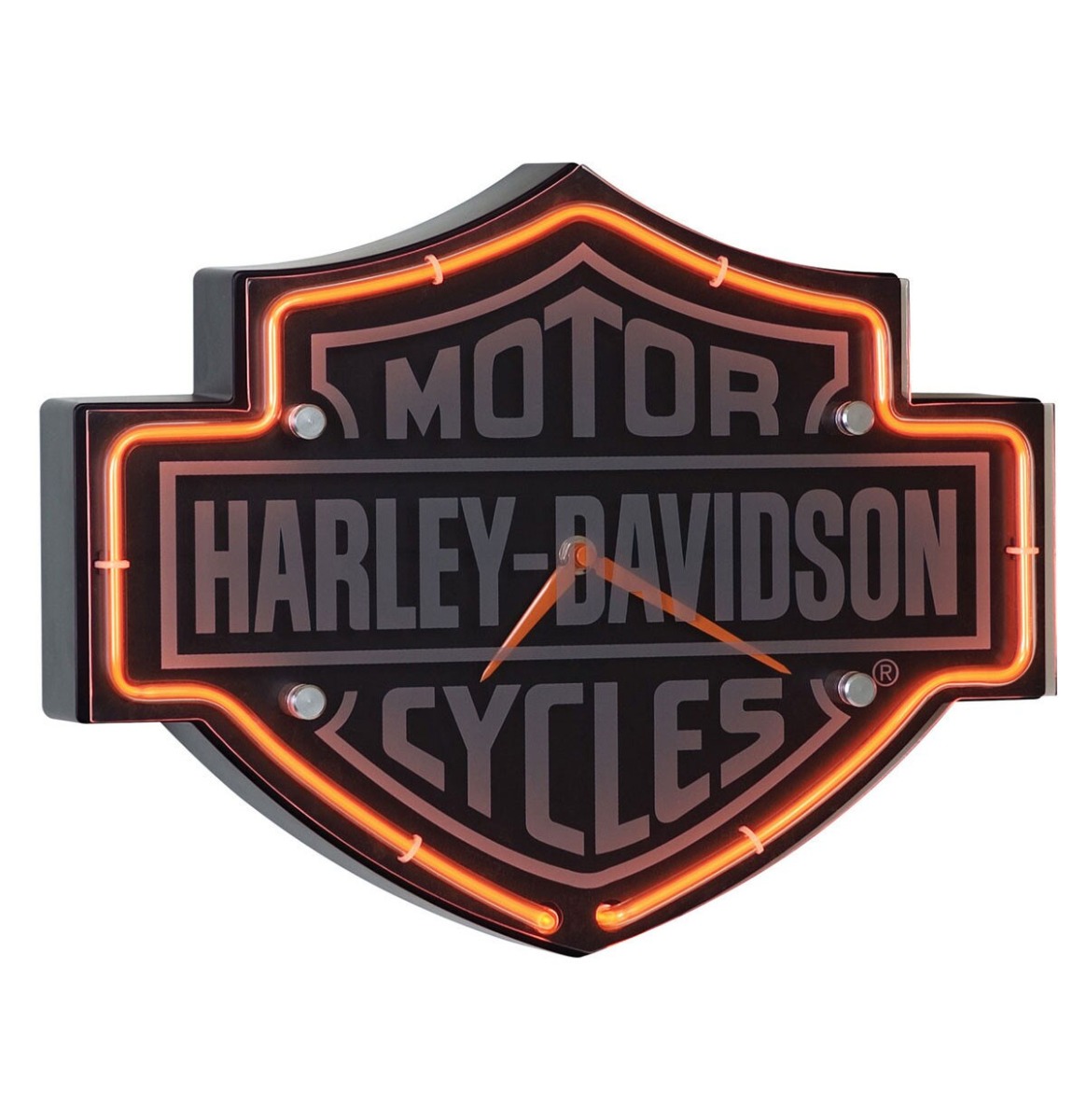Harley Davidson Etched Bar & Shield Neon klok 220V | Harley-Davidson