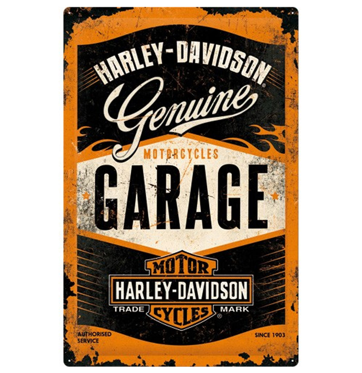 Harley-Davidson Genuine Motorcycles Garage Metalen Bord 40 x 60 cm | Harley-Davidson