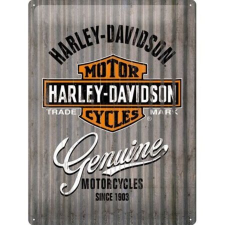 Harley-Davidson Genuine Motorcycles Reliëf Metalen Bord 30 x 40 cm | Harley-Davidson