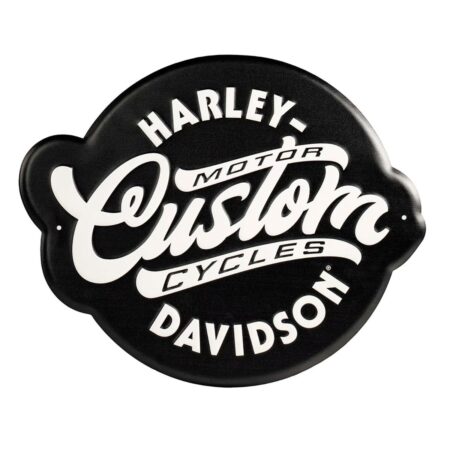 Harley-Davidson Metalen Bord - Custom Motorcycles - Met Relief 37 x 30 cm | Harley-Davidson