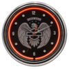 Harley-Davidson Neon Klok - Bar & Shield Eagle - Gunmetal & Rode Neon 220V | Harley-Davidson