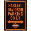 Harley-Davidson Parking Only Tinnen Bord Met Reliëf - 30 x 40 cm | Harley-Davidson