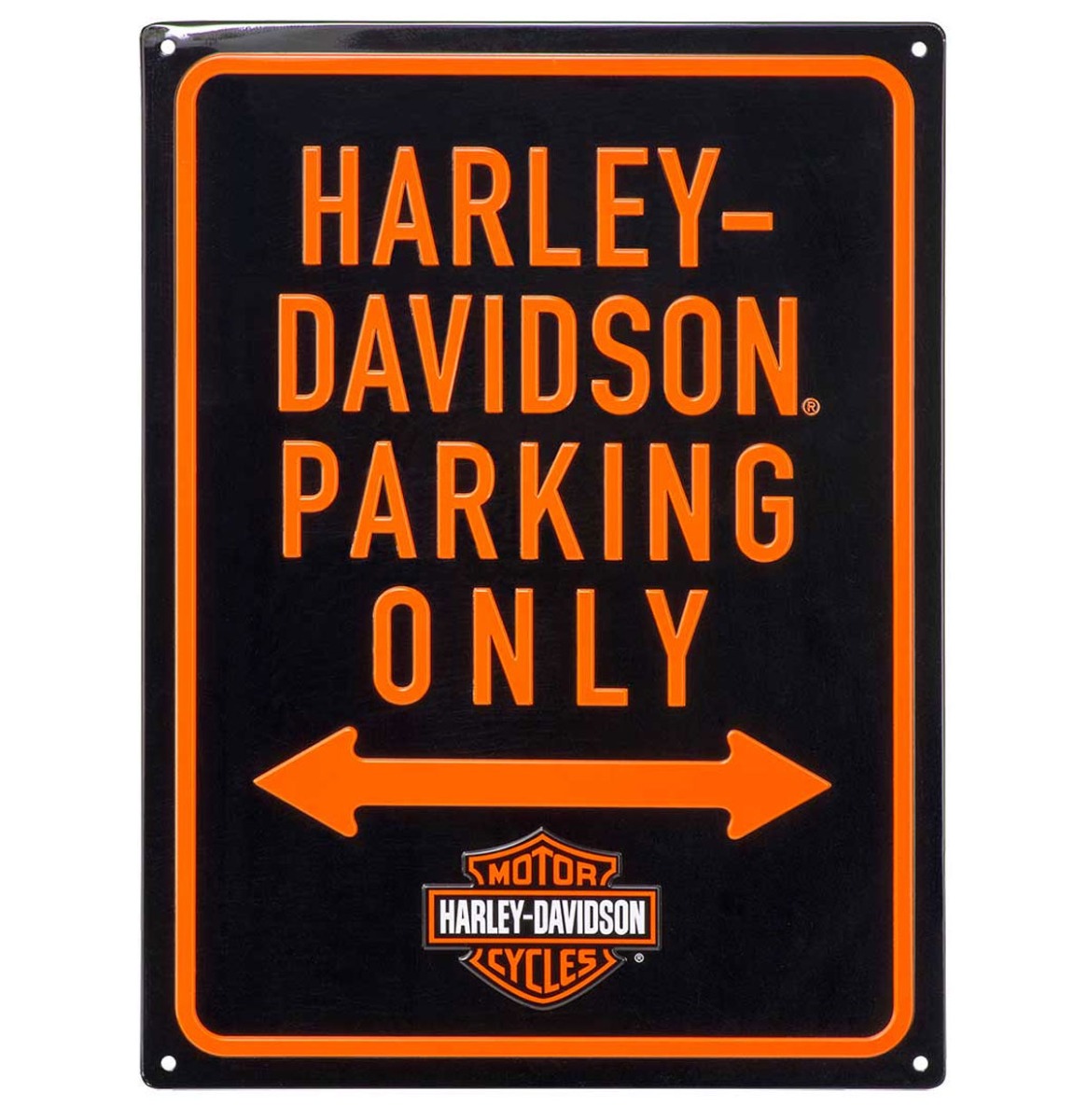 Harley-Davidson Parking Only Tinnen Bord Met Reliëf - 30 x 40 cm | Harley-Davidson