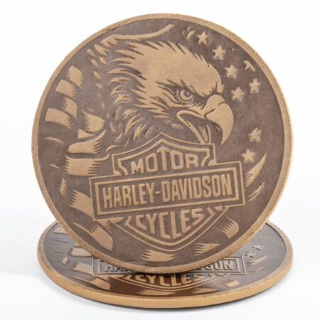 Harley-Davidson Patriot Kunstleren Onderzetter Set - 4 Stuks | Harley-Davidson