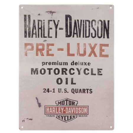 Harley-Davidson Pre-Luxe Tinnen Bord Met Reliëf - 30 x 40 cm LAATSTE STUKS | 27% korting | Harley-Davidson