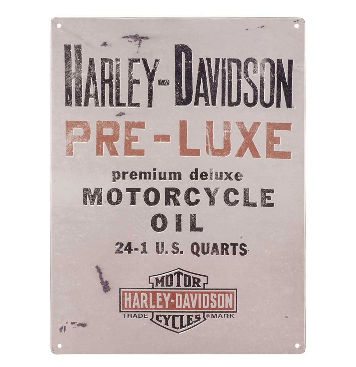 Harley-Davidson Pre-Luxe Tinnen Bord Met Reliëf - 30 x 40 cm LAATSTE STUKS | 27% korting | Harley-Davidson