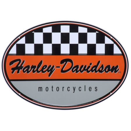 Harley-Davidson Racing Ovaalvormig Tinnen Bord LAATSTE STUKS | 27% korting | Harley-Davidson