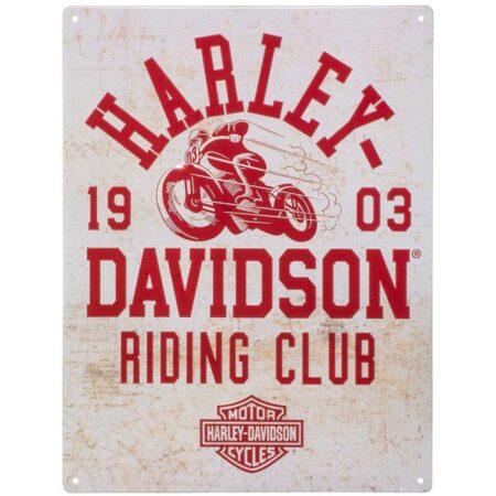 Harley-Davidson Riding Club Tinnen Bord Met Reliëf - 30 x 40 cm | 27% korting | Harley-Davidson