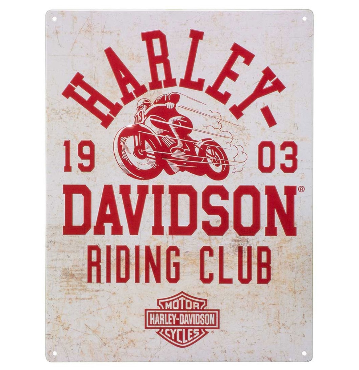 Harley-Davidson Riding Club Tinnen Bord Met Reliëf - 30 x 40 cm | 27% korting | Harley-Davidson