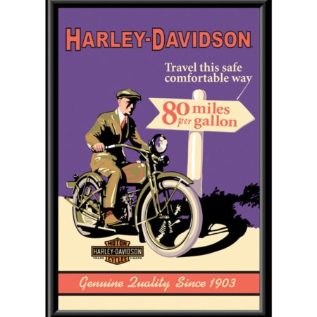 Harley-Davidson Travel This Safe Comfortable Way Ingelijste Print LAATSTE STUKS | Harley-Davidson